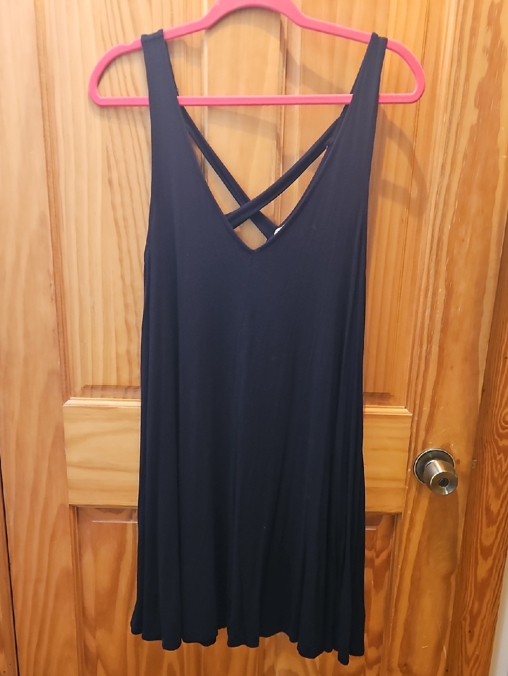 Black Cross-Back Swing Dress